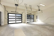 Photo: New two car garage with glass doors. New two car garage with glass doors.