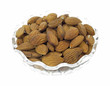 Dish of almond nuts