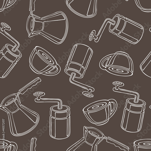 Vector: coffee theme seamless pattern coffee theme seamless pattern