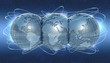 Illustration: The world linked. Travel and business concept. The world linked. Travel and business concept.