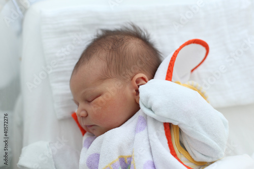Photo: Newborn baby minutes after the birth Newborn baby minutes after the birth