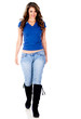 Casual woman walking Casual woman walking