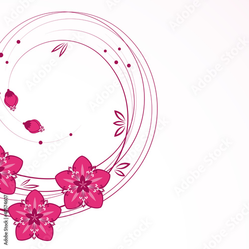 Vector: Graceful floral background. Graceful floral background.