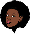 afro lady face illustration afro lady face illustration
