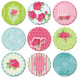 Scrapbook Design Elements - Tagd with Rose Flowers in vector