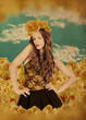 Foto: beautiful woman in flowers beautiful woman in flowers