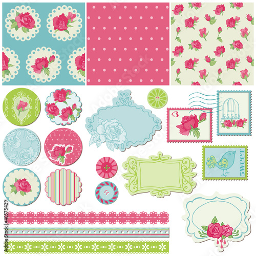 Vector: Scrapbook Design Elements - Rose Flowers in vector Scrapbook Design Elements - Rose Flowers in vector