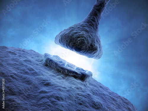 Illustration: Synapse - human neural system Synapse - human neural system