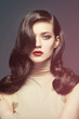 Beautiful image in studio on a gray background.