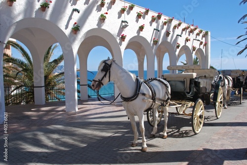 Photo: Horse & Carriage, Balcony of Europe, Nerja, Spain © Arena Photo Horse & Carriage, Balcony of Europe, Nerja, Spain © Arena Photo