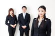 a team of asian business person
