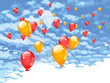Red and orange balloons