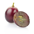 Red grape berries on white, clipping path included