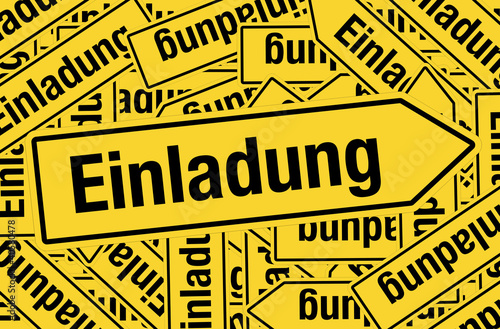 "Pfeilschild Collage EINLADUNG" Stockfotos und lizenzfreie ...