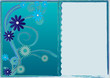 blue flower with brush strokes