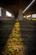 Under the highway. Urban scene Under the highway. Urban scene