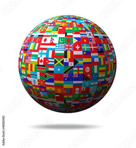 Photo: Flags Globe Flags Globe