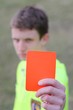 judge with red card