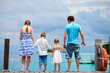 Family at tropical vacation