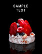 Cake with Berries over black Cake with Berries over black