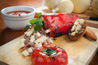 Provolone cheese and Stuffed Bell Pepper