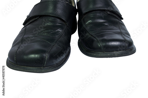 Photo: men's shoes on white background men's shoes on white background