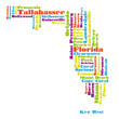 word cloud map of Florida state
