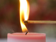 A candle is fired by a match A candle is fired by a match