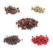 Collection of spices isolated on white