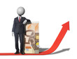 European debt up Headman concept