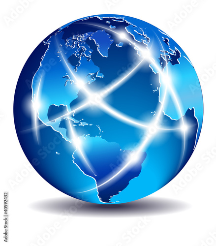 Vetor: Communication World, Global Commerce - North South America and E Communication World, Global Commerce - North South America and E
