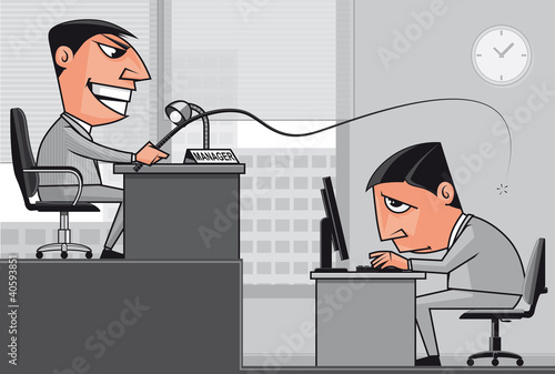 Illustration: Working under the boss pressure Working under the boss pressure