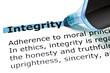 Integrity highlighted in blue