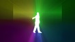 Vídeo: The dancing man. Color background 2 The dancing man. Color background 2