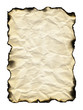 Old sheet of paper with burnt edges Old sheet of paper with burnt edges