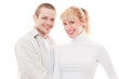 studio shot of smiley couple studio shot of smiley couple
