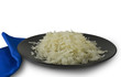 Sauerkraut on a Black Plate Isolated Sauerkraut on a Black Plate Isolated