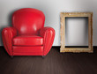 A red vintage chair