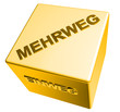 3D Goldwürfel - EINWEG - MEHRWEG