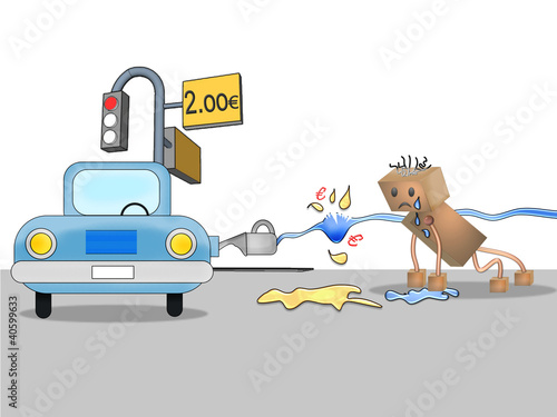 Illustration: die angst beim tanken die angst beim tanken