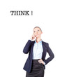 Thinking business woman