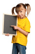 Girl with blackboard