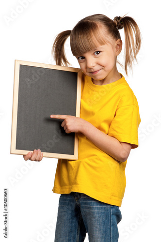 Photo: Girl with blackboard Girl with blackboard