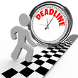 canvas print picture - Racing Against Deadline Clock Time Countdown