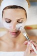 Beautiful young woman in spa