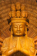 Golden Wood Statue of Guan Yin with 1000 hands
