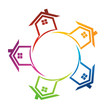 Group of Houses in circle