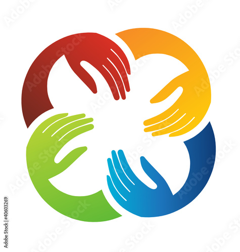 Vektor: Teamwork hand Teamwork hand