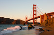Photo: Golden Gate Bridge in San Francisco at sunset Golden Gate Bridge in San Francisco at sunset