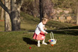 Toddler on Easter Egg Hunt